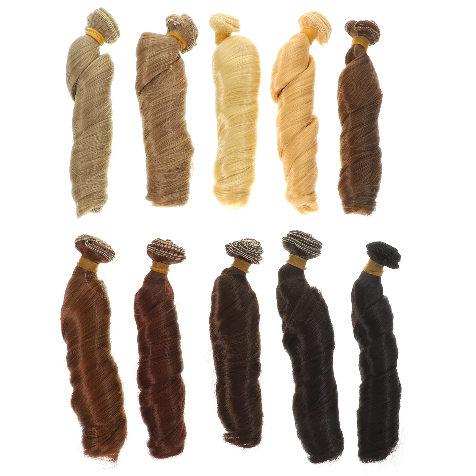 

10pcs Hair Wefts Curly Hair Hair Extensions DIY Making Supplies