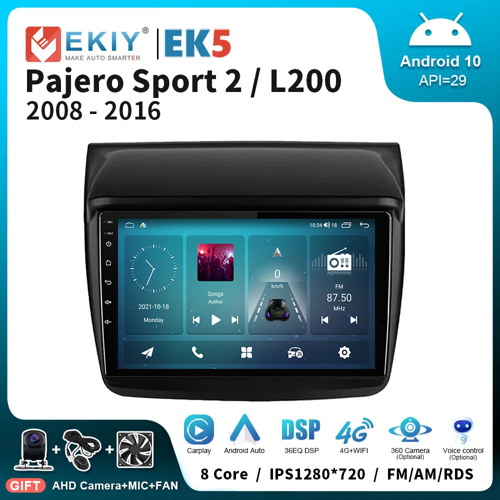 Автомагнитола EKIY EK5 2DIN Android мультимедийный проигрыватель для Mitsubishi Pajero Sport 2 L200 Triton
