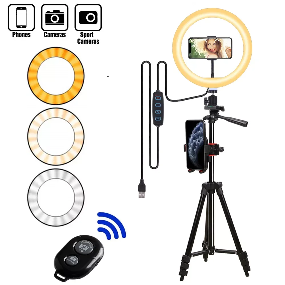 

Selfie Ring Lamp Led Ring Light Selfie With Tripod Ring For Selfie Phone Video Photography Lighting For Youtube Phone Holder