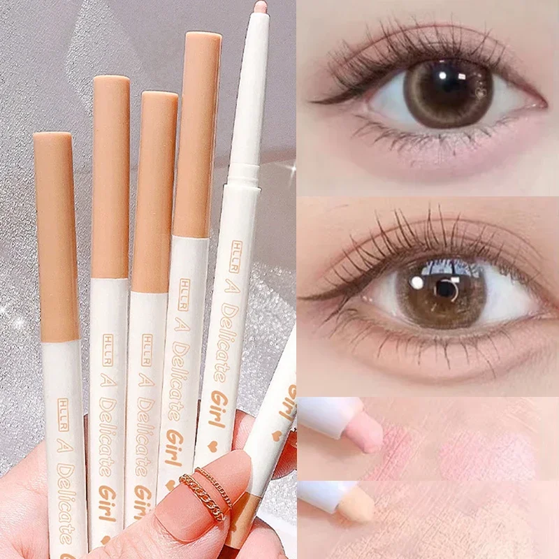 

Matte Pink Tea Brown Lying Silkworm Eyeliner Pen Natural Brightening Glitter Eyes Shadow Pencil Shimmer Glue Eyeliner Cosmetics
