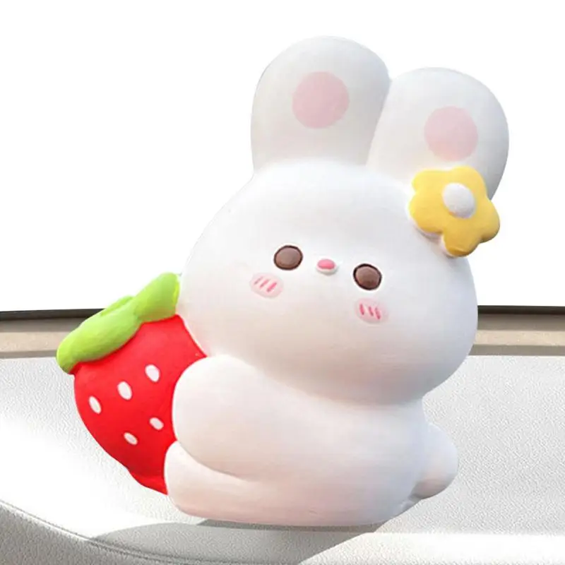 

Car Dashboard Decorations Resin Bunny Ornament For Car Cute Car Display Decoration Stickers Auto Interior Decoration