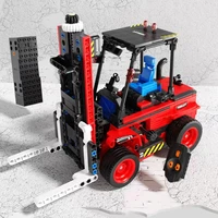 engineering construction series remote control 2 4g excavator forklift assembly building blocks toy model adult toys