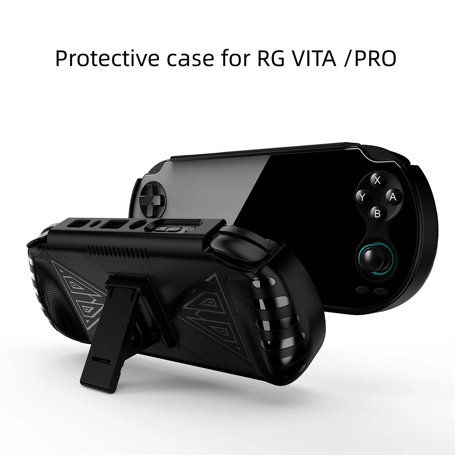 Фото Эргономичный чехол-накладка с подставкой для ANBERNIC RG VITA PRO / RG VITA, защитный чехол-держатель из ТПУ №2