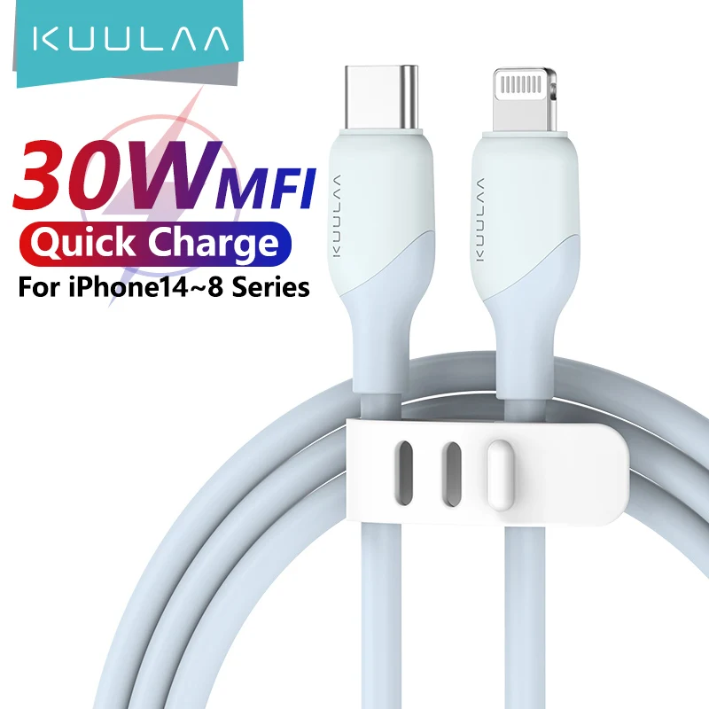 KUULAA USB C to Lightning MFI Cable for iPhone Fast Charging Cable PD 30W USB Type C For iPhone 14 13 12 12 11 Pro Max X XS XR 8