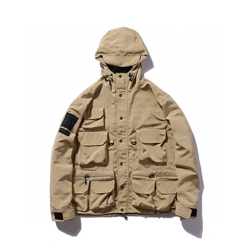 Куртка-карго для улицы повседневная куртка с капюшоном и несколькими карманами
