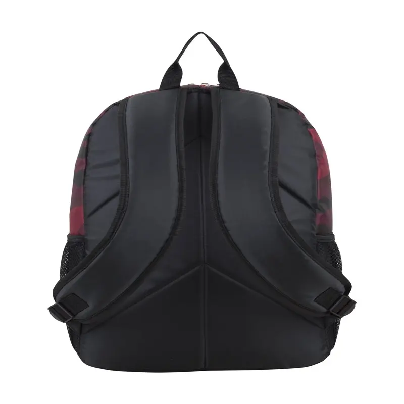 Unisex Triple Pocket Backpack, Red Camoflauge