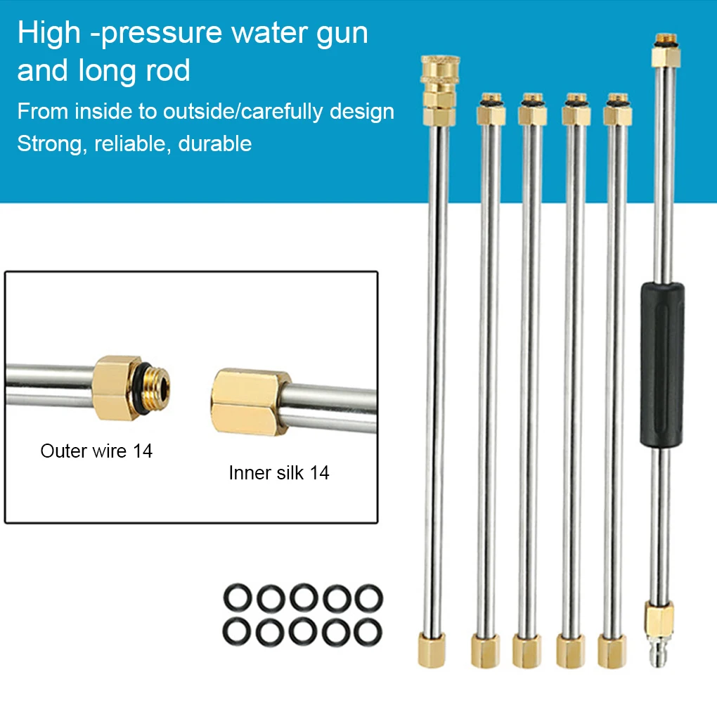 

Gutter Tool Washer Extension Wands Roof Cleaner Lance Nozzle - 4000 Psi Window Washing Accessories Power Washer