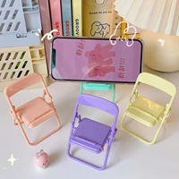 ins mini multifunctional foldable macron color matching chair mobile phone desktop support lovely decorative ornaments home