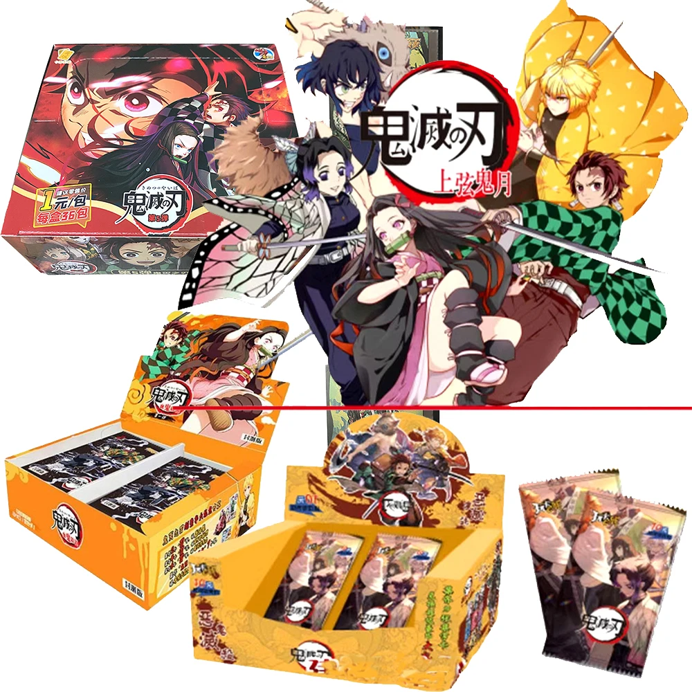 

Demon Slayer Collection Cards Kamado Tanjirou Nezuko Board Game Letters Child Kids Table Toy For Christmas Gift