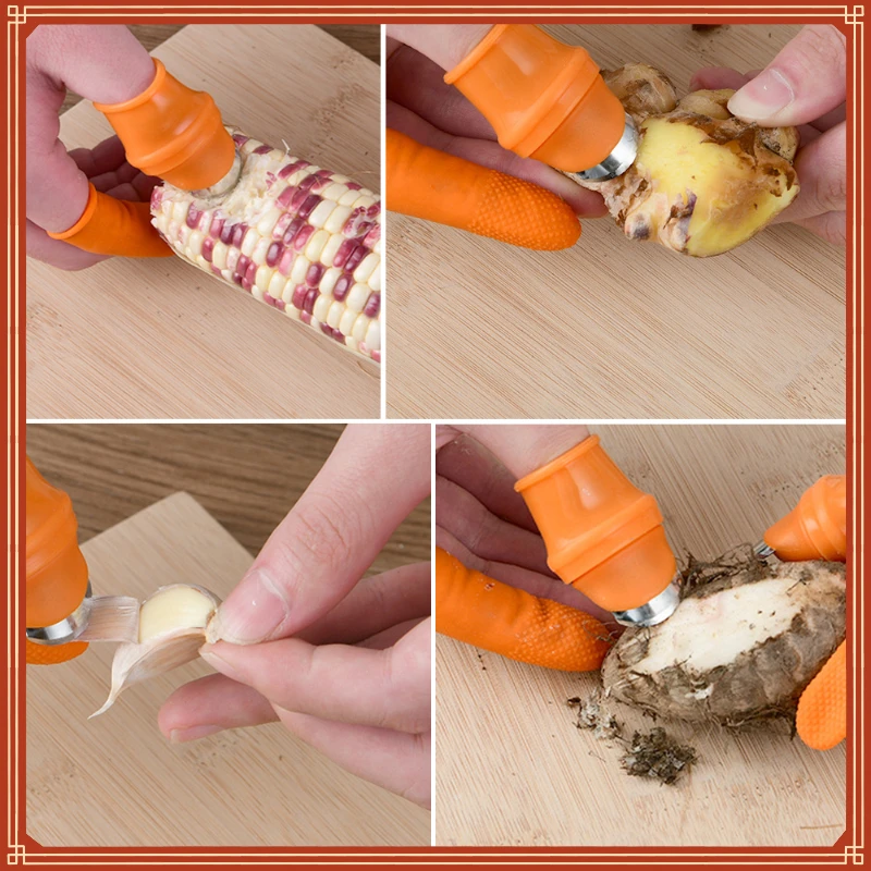 

Protector Silicone Thumb Knife Protector Gears Cutting Vegetable Harvesting Knife Pinching Plant Blade Scissors Gloves