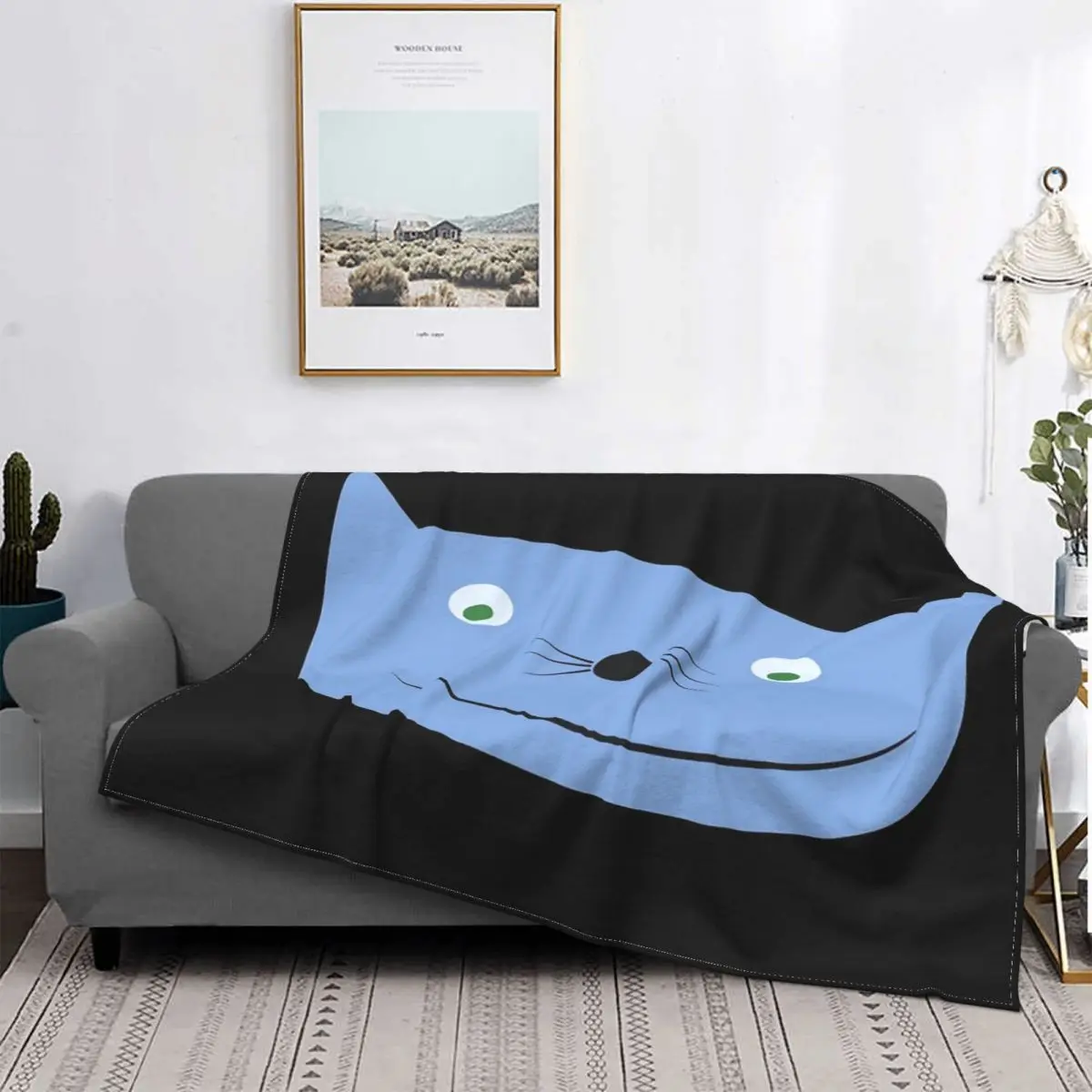 

Manta Kawaii de felpa para cama, охват cama a quadros, красивый gato, 1 manta