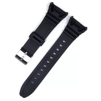 2022sports men women strap bracelets silicone watch band stainless steel pin buckle watchband for casio w 96h 2022