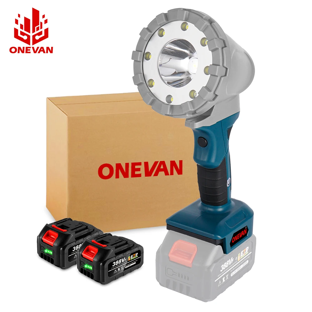 

Беспроводная светодиодная вспышка onwan, уличный Точечный светильник с USB светильник 3 режима, 2800 люмен, с батареей для Makita, 18 в