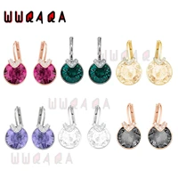 swa 2022 fashion womens jewelry v series womens crystal earrings banquet jewelry romantic womens earrings hoop earrings