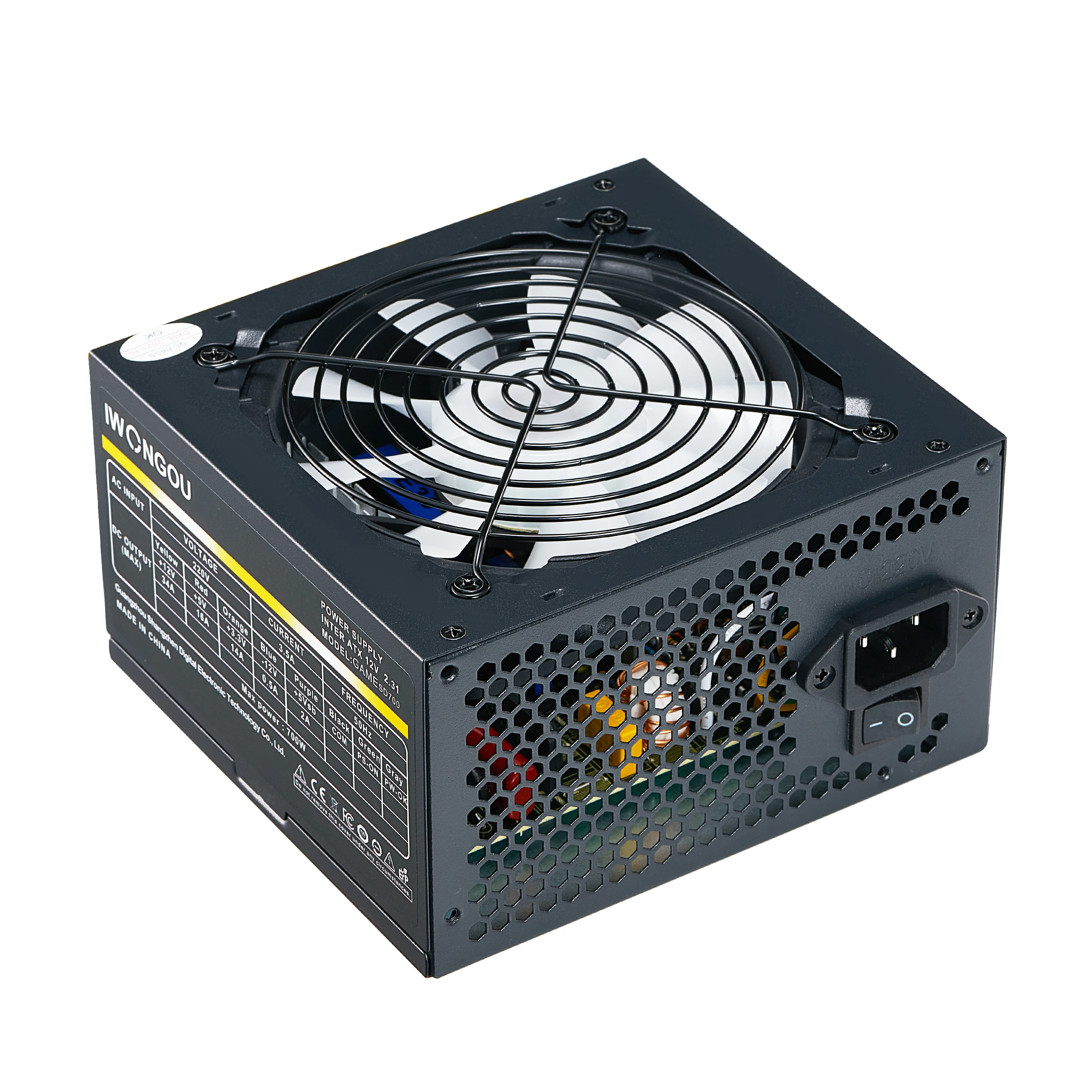 Блок питания IWONGOU для ПК макс. 600 Вт 24 контакта 12 В Atx Active PFC шрифт игрового