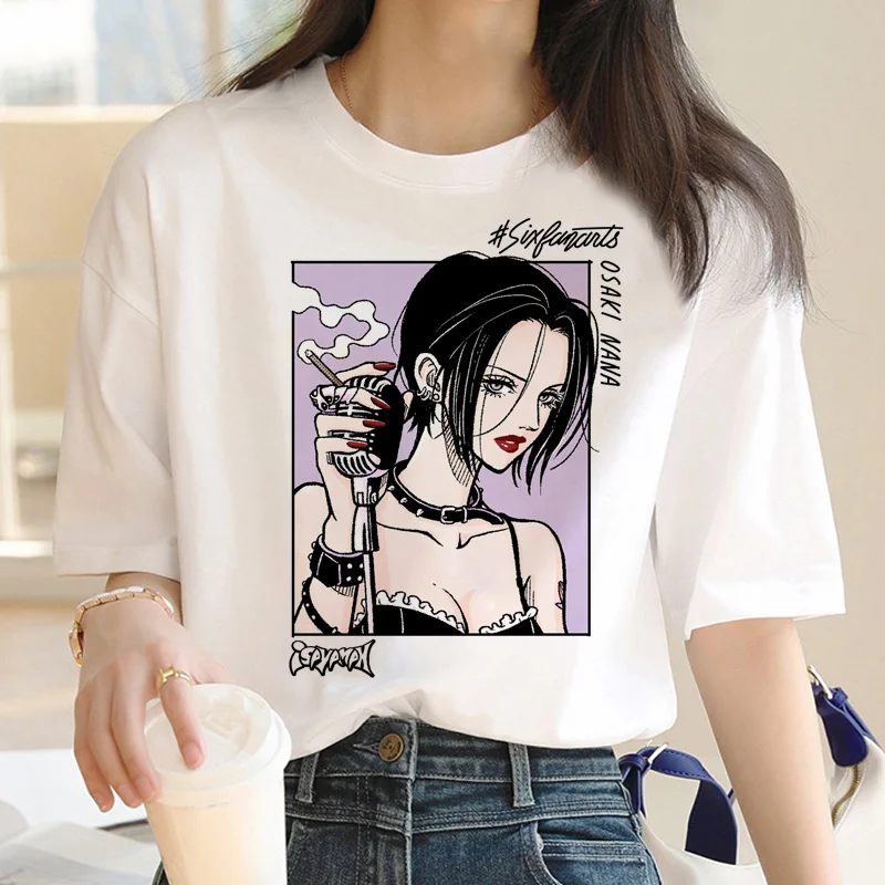 

nana t-shirt summer top male japanese vintage anime streetwear grunge t shirt streetwear