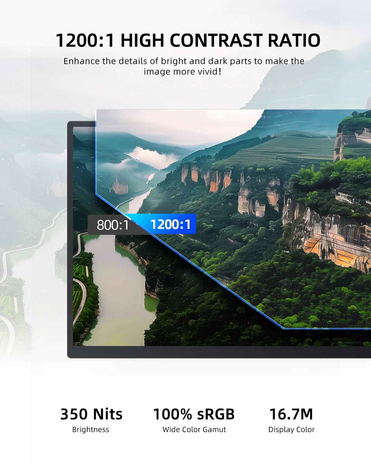 Портативный игровой монитор UPERFECT 120 Гц с экраном IPS 18 5 дюйма и мини-HDMI USB-C HDR для ПК