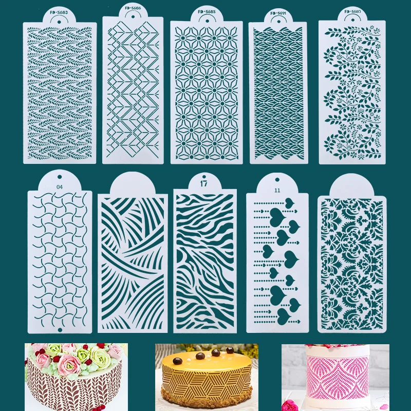

Wheat Spike Pattern Cake Stencil Template Fondant Cake Lace Mesh Stencil Stamps For Wedding Birthday Party Cake Decorating Tools