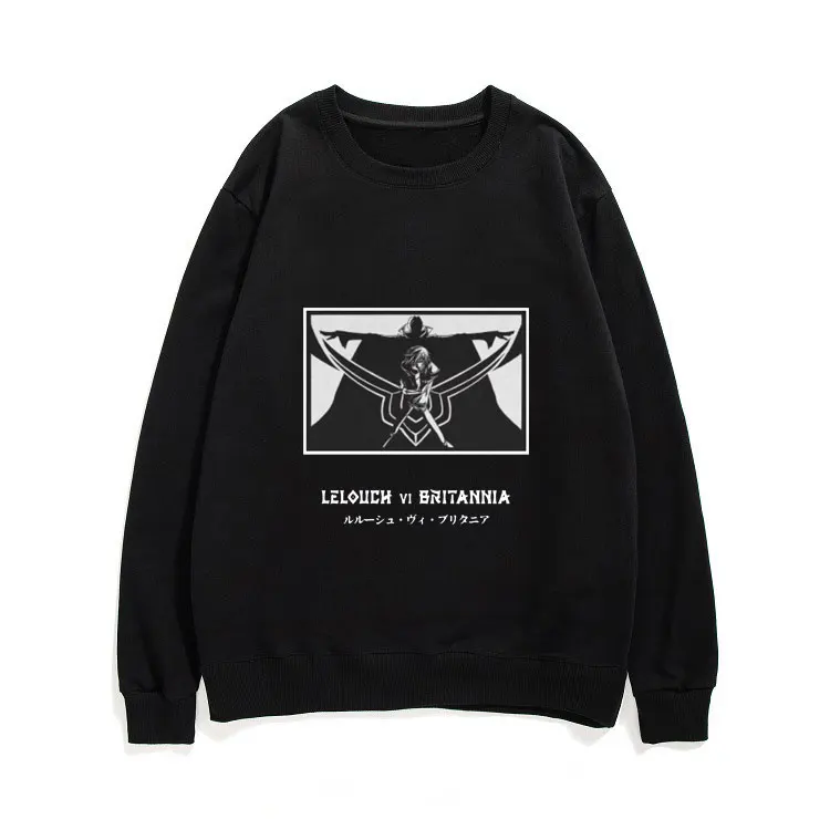 

Anime Code Geass Lelouch Lamperouge New Product Hot Sale Fashion Print Pattern Sweatshirt Regular Casual Loose Unisex Pullover
