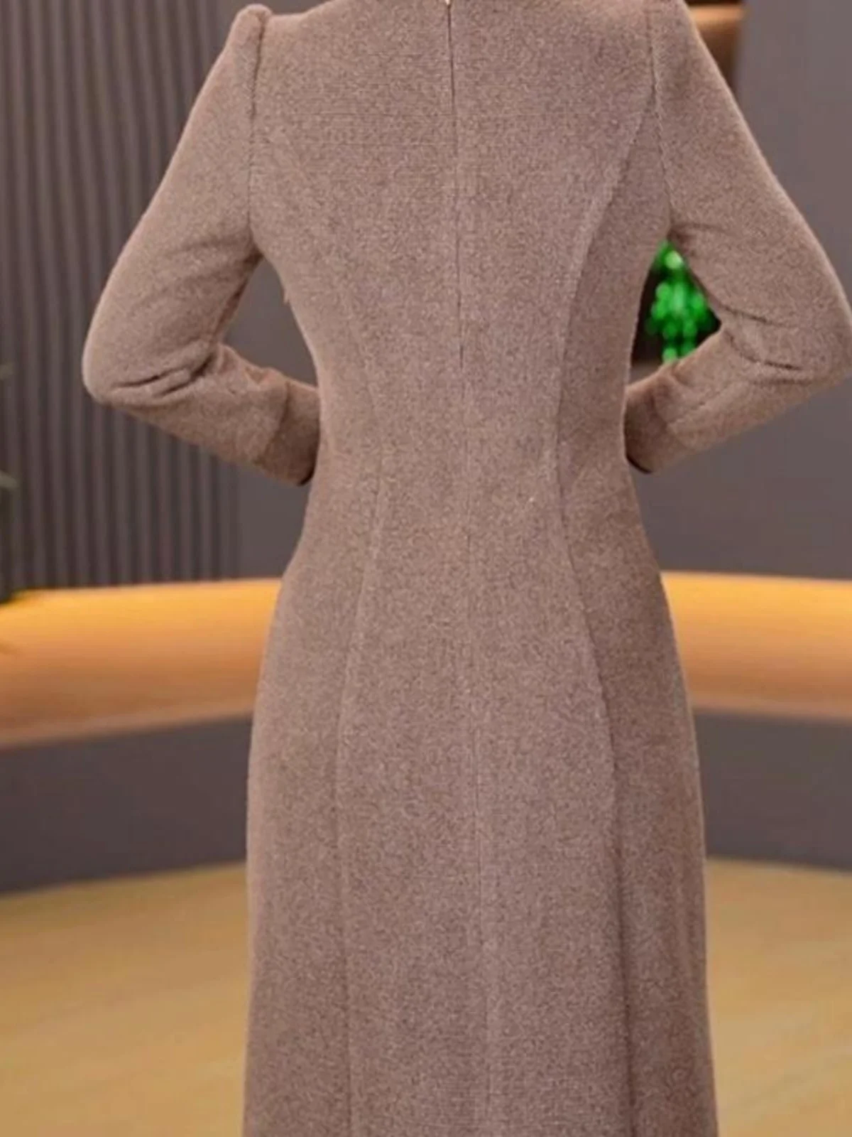 Улучшенное женское платье National Sle 2024 зимнее новое достойное и элегантное миди на