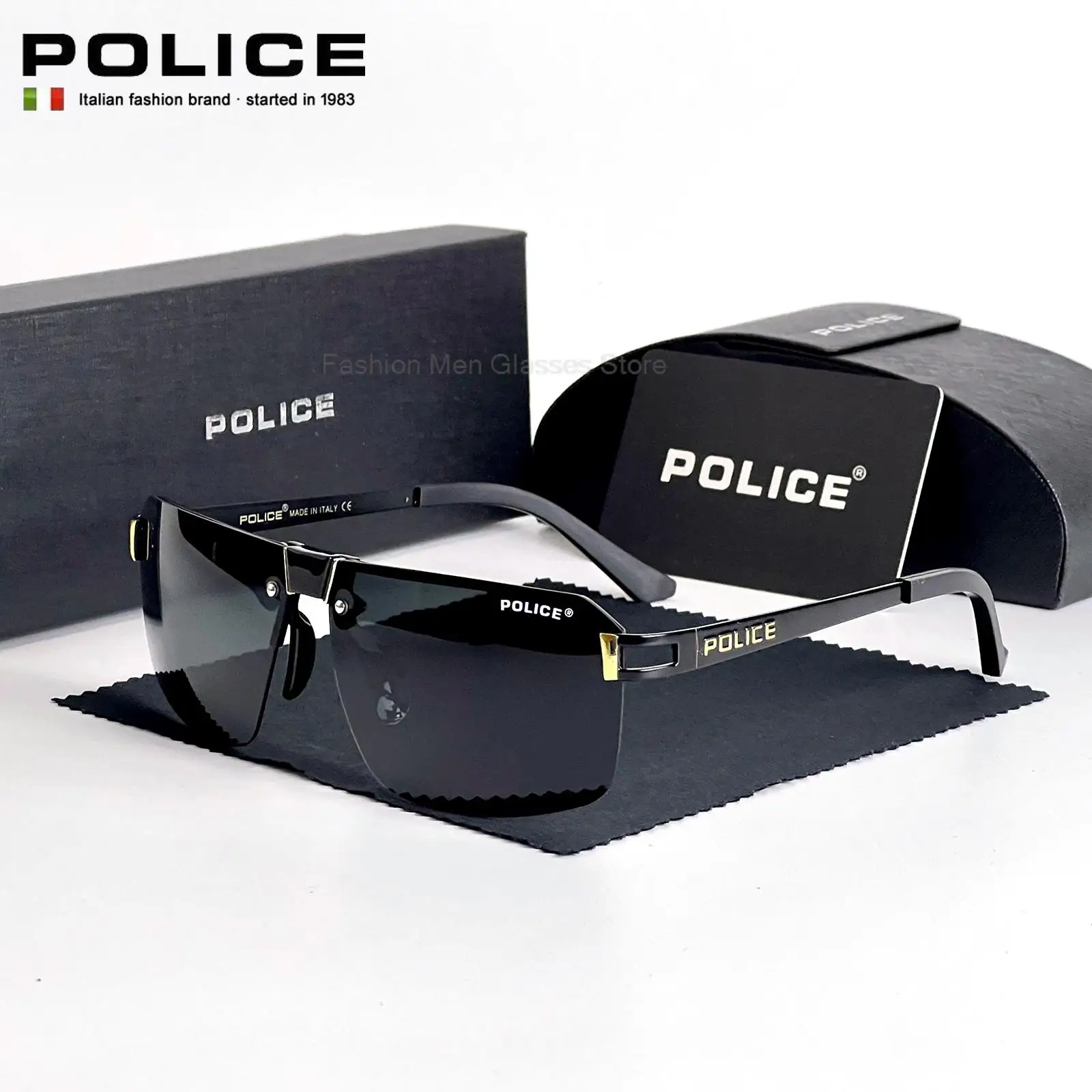 

POLICE 8812 Fashion Trends Retro 2021 Sunglasses Men Fashion Classic Brand Glasses Polaroid Aviation Driving Pilot Clout Goggles