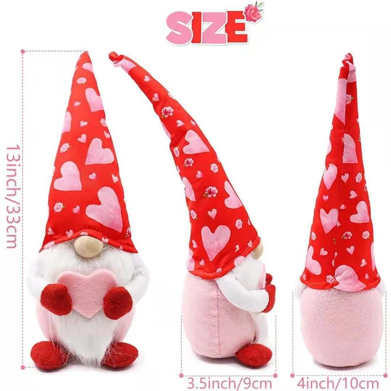 

6 Type Valentine's Day Faceless Gnome Plush Doll Valentine Gift To Lover Girl Friend for Home Valentine's Decoration Oranment