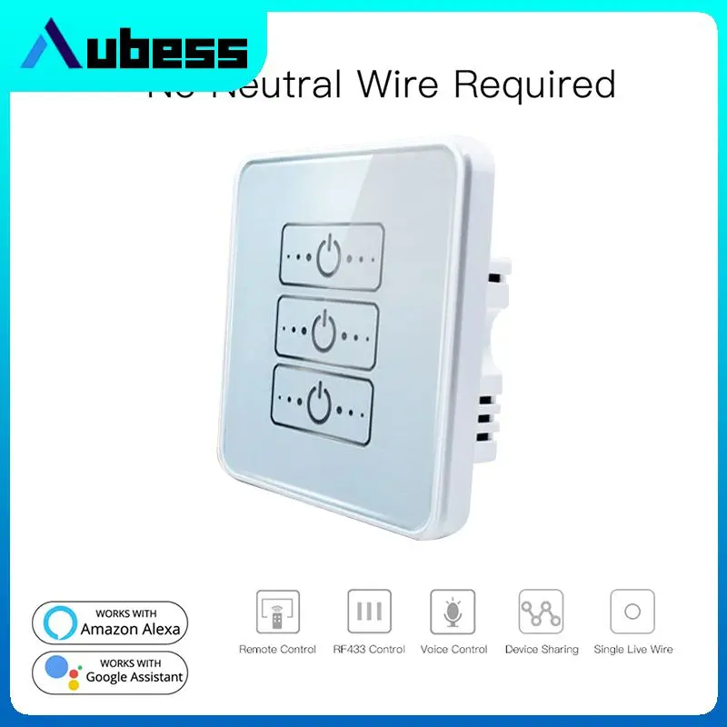 

Сенсорный выключатель с одним языком пламени и умным шлюзом, настенный сенсорный выключатель из закаленного стекла, умный Настенный Выключ...