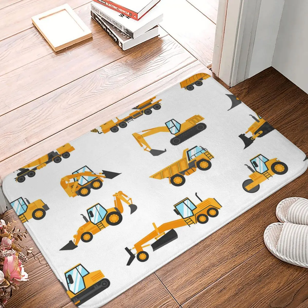 

Мультяшный грузовик, экскаватор, нескользящий ковер для ванной, бетонный коврик для гостиной, приветствующий коврик, напольный декоративны...