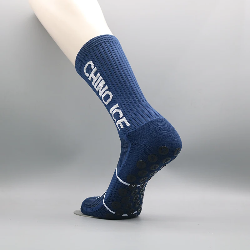 Absorb Sweat Outdoor Football Socks Anti Slip Soccer Sports Men Womens Sport Socks Square friction Film Thickened Towel Bottom