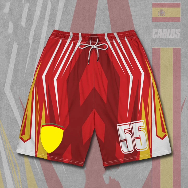 

Carlos Sainz 2022 Team Ferrari Shorts F1 Shorts Formula One Pants Fashion Casual MOTO Motorcycle Shorts Fan Supporter Clothing