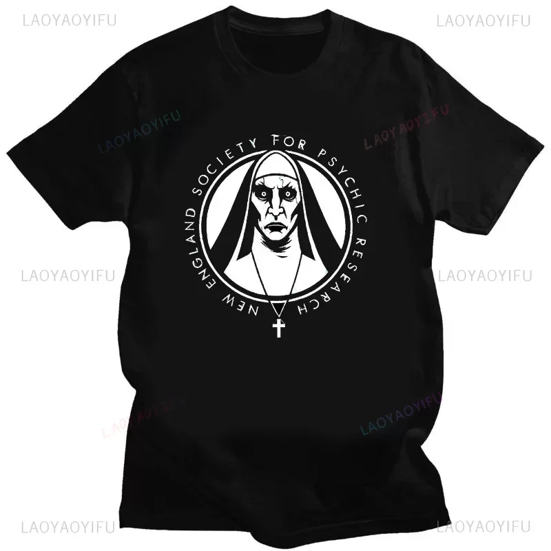 Принт The Bad Nun Мужчины Женщины Футболка Креативность Unholy Evil Летняя футболка Модная