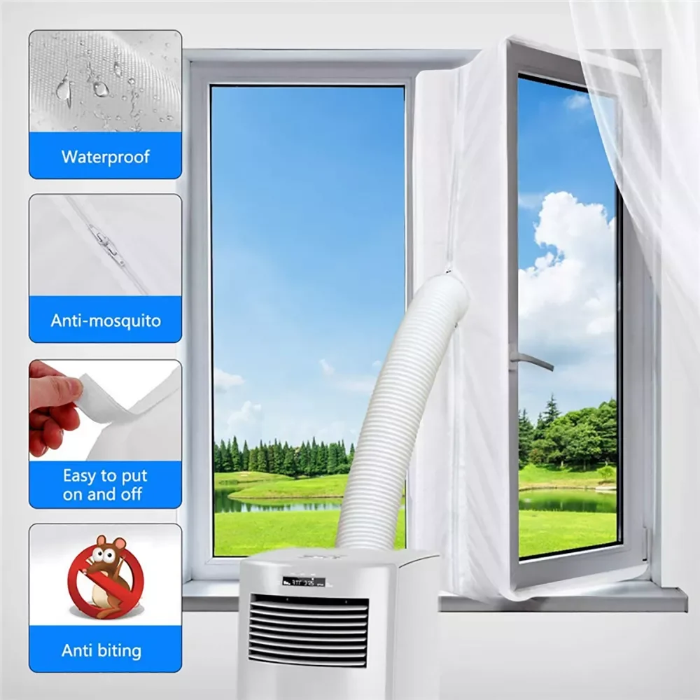 

3/4m Airlock Sealing Portable Mobile Air Condition Window Sealing Accessories Soft Sealing Baffle Air conditioning Lock Window