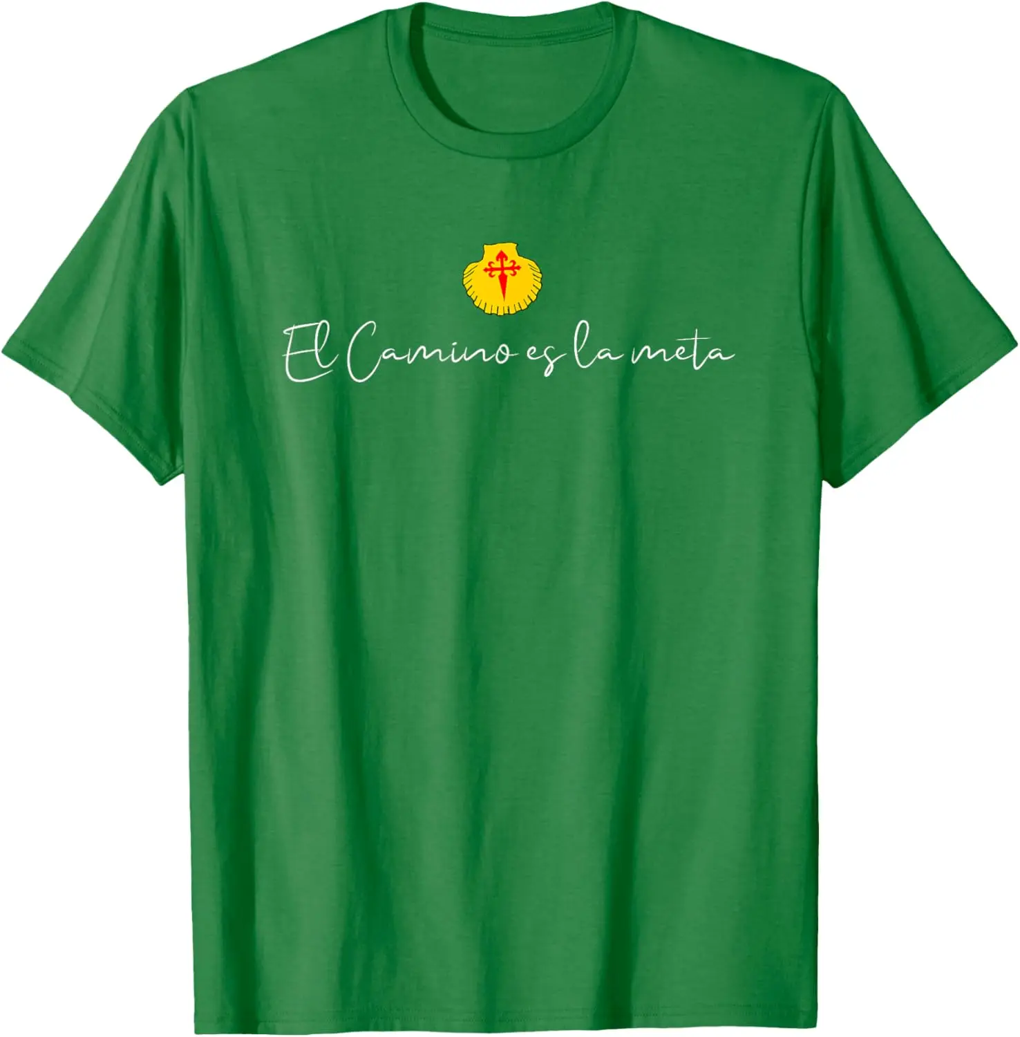 Фото Camino De Santiago Gift El Camino Es La Meta St James Way Футболка с коротким рукавом Повседневная футболка из 100% хлопка №5