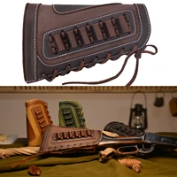 op leather canvas gun buttstock rifle cover cartridge ammo holder for 308 300wsm 40 82 30 06 45 70 40 65 6xc