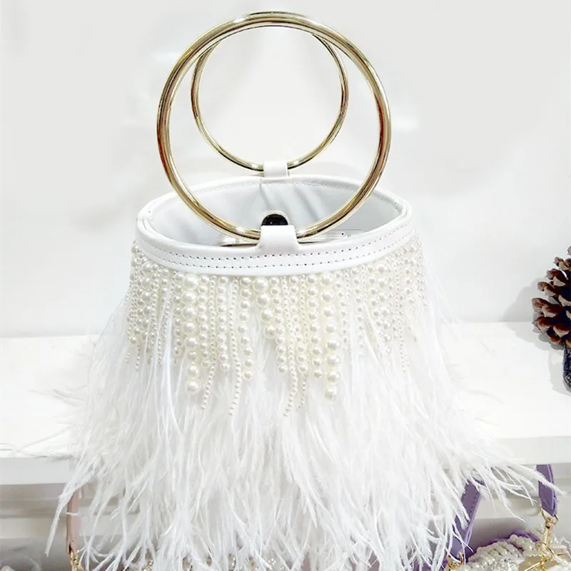 Роскошная вечерняя сумка-клатч с жемчужной кисточкой дизайнерская сумка через