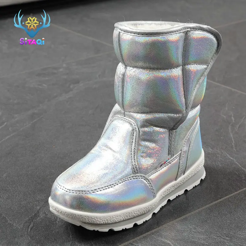 Белые ботинки для девочек Зимние маленькой принцессы Красивые мини-ботинки