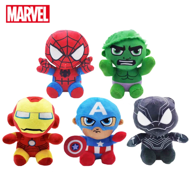 Мультяшные плюшевые игрушки Marvel из серии мстители 20 см Человек-паук Халк