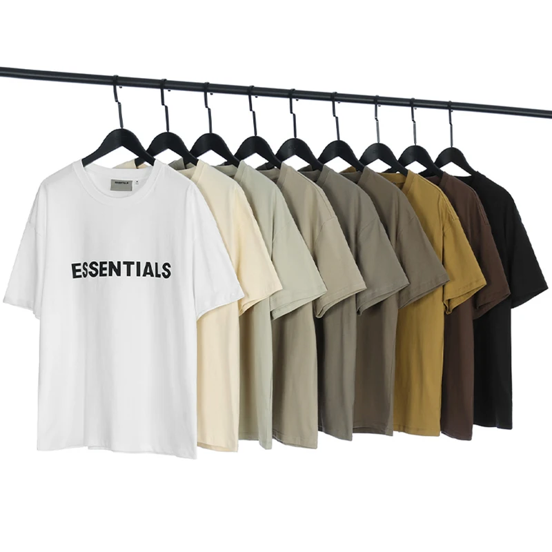 

ESSENTIALS High Street Men and Women T-shirts Hip-Hop Oversized Short-Sleeved Cotton Casual Letter Printing T-shirt