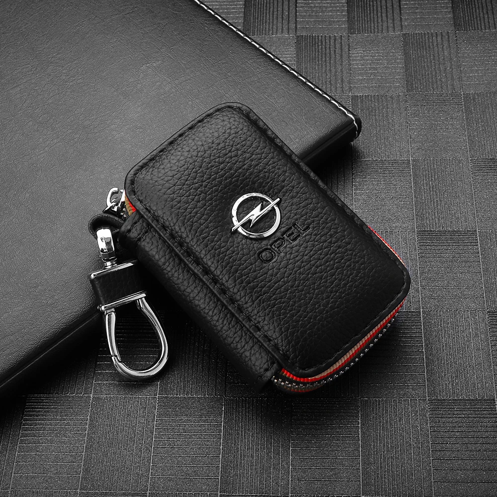 1pcs Car Key Case Leather Wallets Holder For Mercedes-Benzs Exclusive AMG W108 W124 W126 Audi BMW Performance E28 E30 E34 - купить по