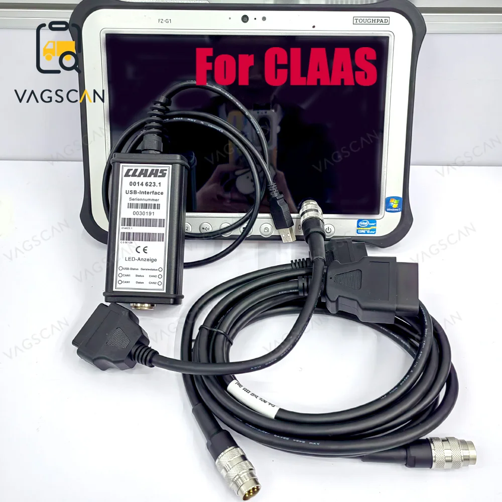 FZG1 планшет для CLAAS CDS 7.5.1 интерфейс диагностический комплект CAN-интерфейс для сельского хозяйства строительный Грузовик Экскаватор диагностический инструмент