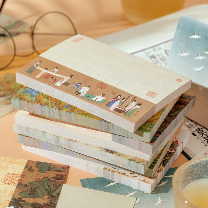

Бумажный декоративный журнал в китайском стиле с буквами, дневник, эстетический журнал, блокнот, блокноты для скрапбукинга, альбом для эски...