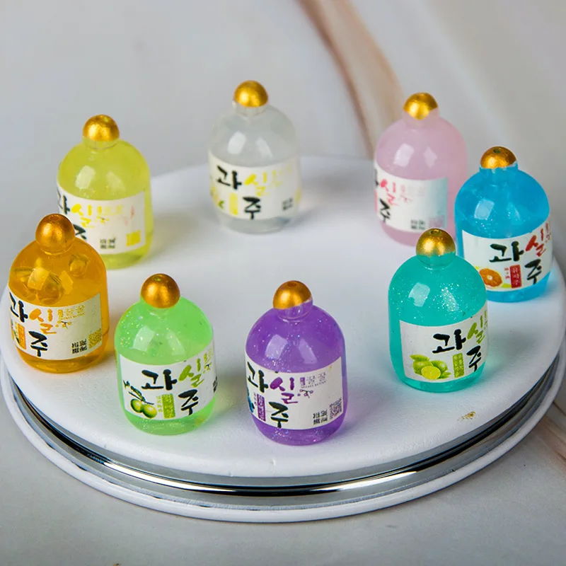 

3D Mini Round Bottle Diy Accessories For Mobile case Cups Hair Card Stickers Resin Craft Jewelry Decorations For Car Bar Wall