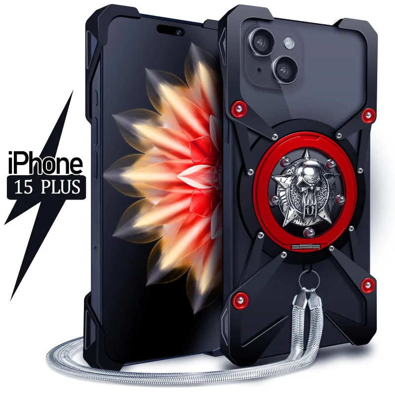 Задняя крышка из алюминиевого сплава для iphone 15 Pro Max Plus защита от падения Magsafe