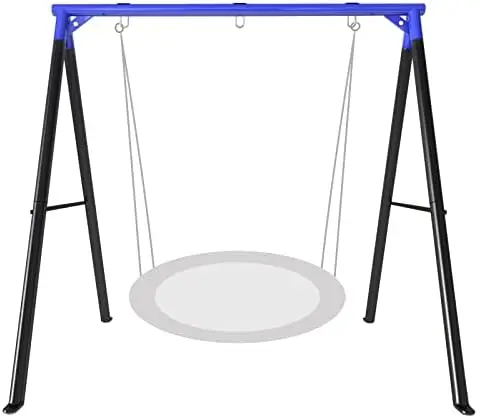 

Swing Stand, Heavy Duty Metal Swing Frame with Ground Stakes for Kids and Adults, 400lb Load Capacity, Fits for Porch Swings, Gr