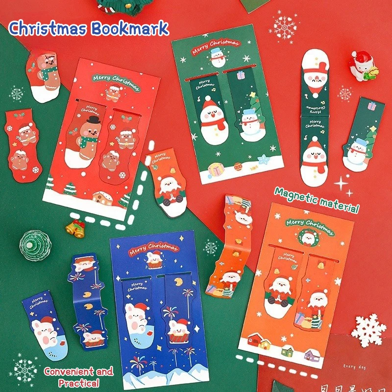 2 шт. модные рождественские магнитные закладки с героями мультфильмов изысканные