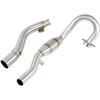 

New Mid Exhaust Pipe Slip On 304 Stainless Steel Front Middle Section Mid‐Pipe Pipe Header for Honda Crf250L 250L Rally 12-21