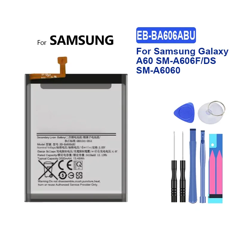 Сменный аккумулятор EB-BA606ABU для Samsung Galaxy A60 SM-A606F/DS SM-A6060 SM-A606F 3500 мАч Портативные
