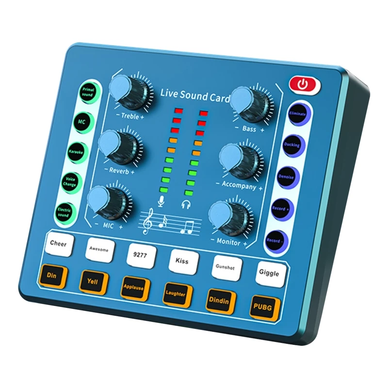 

M8 Live Sound Card Sound board Sound Effect Board Mixer for Live Broadcast, K Songs, Live Recording, Home KTV