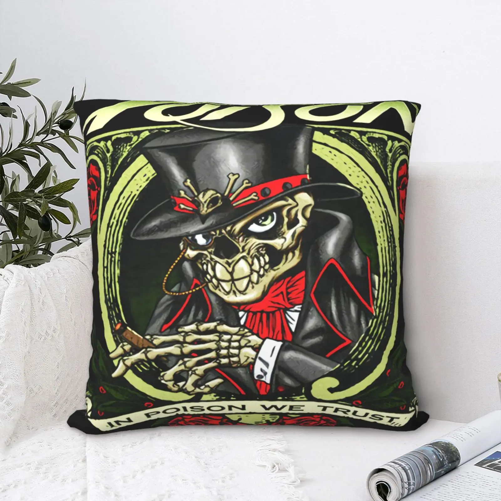 

Poison We Trust Skeleton Usa Pillow Case Diy Pillowcases Dakimakura Accessories For Home Decor Cushion Cover Anime Pillow Case