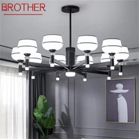 brother postmodern chandelier lamp led pendant light simple decorative fixtures for home living room